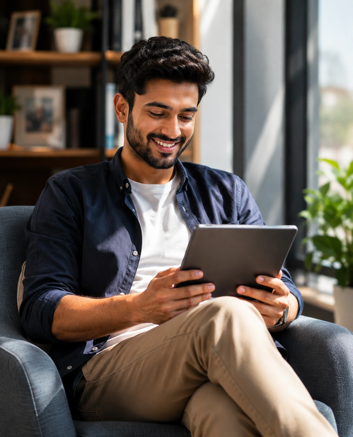 Digital marketing professional reviewing ad campaign results